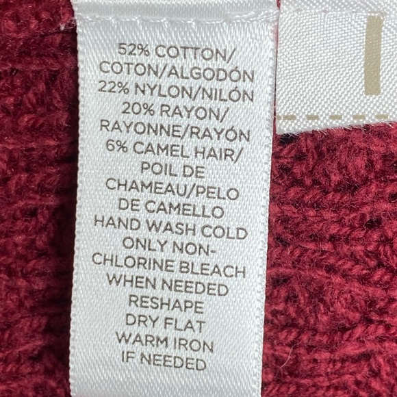 Loft Women’s Knitted Sweater Cranberry Red Medium - Picture 8 of 13